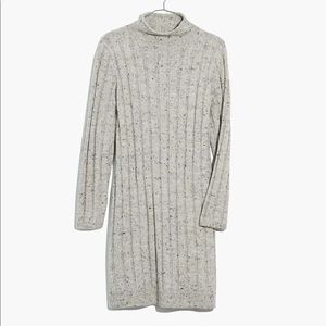 Madewell Donegal Mockneck Gray Sweater Dress XS